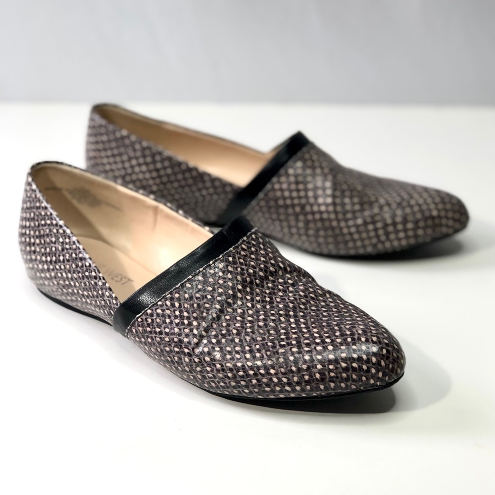 Nine West noinstride vegan snakeskin pointy flats